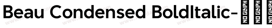 Beau Condensed BoldItalic字体转换